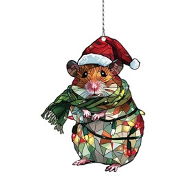 Hamster Ornament, Hamster Decor Christmas Tree, Hamster Lovers Gift, Acrylic Hamster Ornament Christmas Decorations