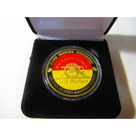 US MARINE CORPS - 11th MARINE REGIMENT Challenge Coin w/ Presentation Box