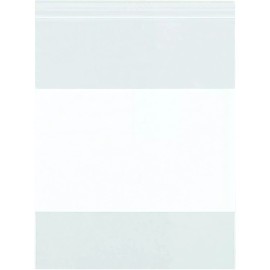 TAPEPLANET 8" X 8" - 2 Mil White Block Reclosable Poly Bags (1000 Per/Case)