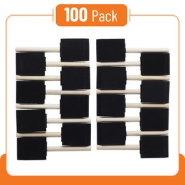 Bates- Foam Paint Brushes, 2-Inch, 100 Pack, Sponge Brushes, Sponge Paint Brush, Foam Brushes for Painting, Foam Brushes for Staining, Paint Sponges, Foam Brushes for Mod Podge Brushes
