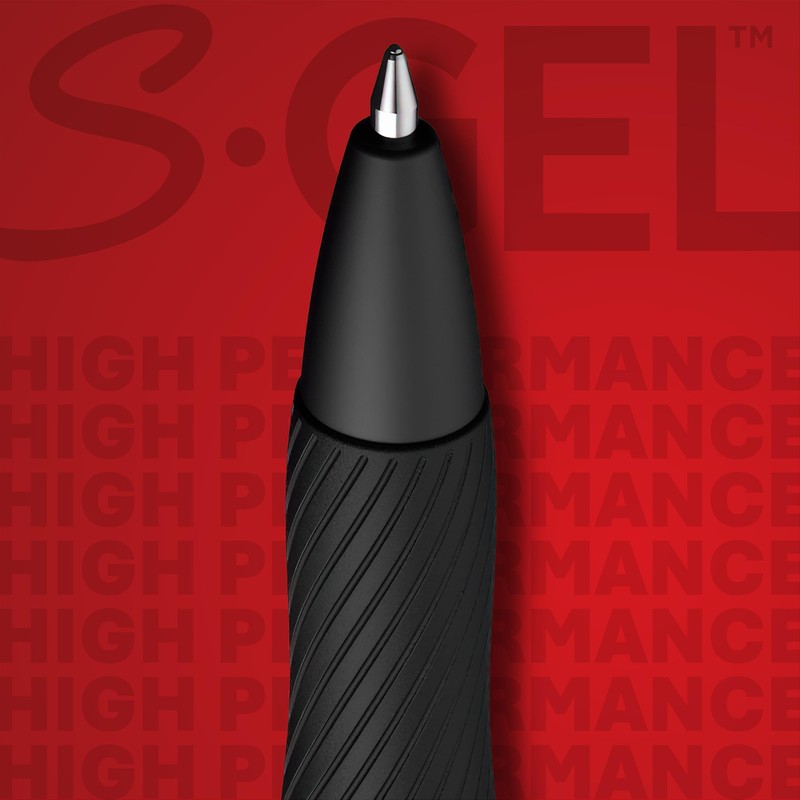 Sharpie S-Gel Gel Pens, Pearl White Body, Black Ink, Medium
