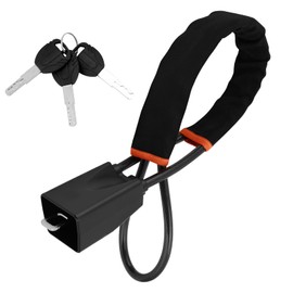 Steering Wheel Lock with 3 Keys,Seat Belt Lock High Visibility Car Lock Cut Resistance Anti-Theft Device Universal Steering Wheel to Seat Belt Lock for Cars SUV Van Golf Cart Truck