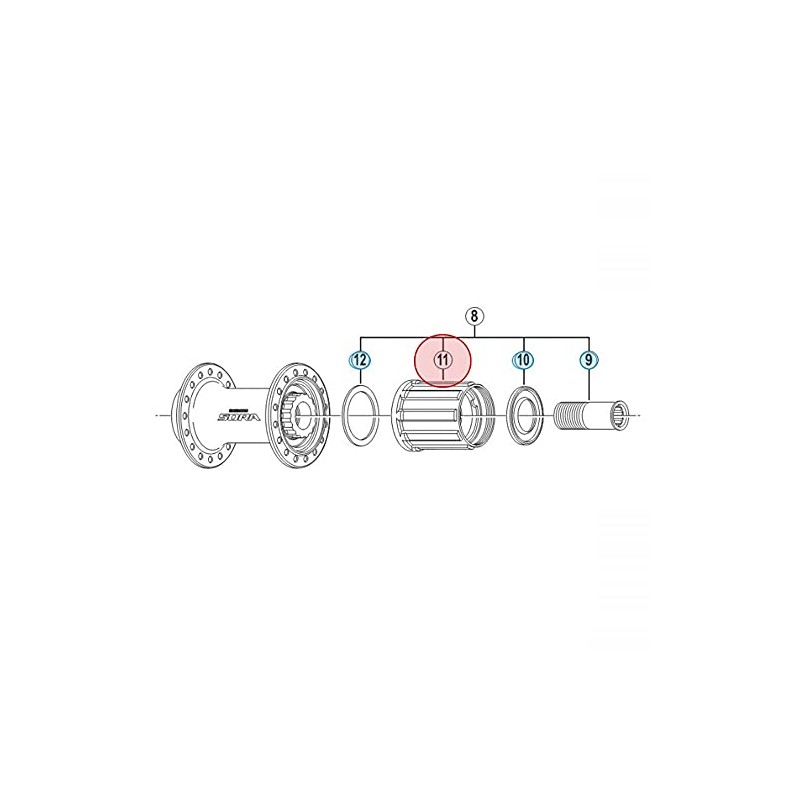Shimano Unisex Adult Núcleo Buje Completo Bicycle Sockets, Multi-Colour, One