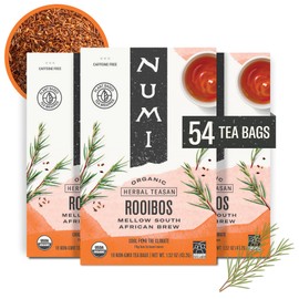 Numi Organic Tea Rooibos, 18 Count (Pack of 3) Box of Tea Bags (Packaging May Vary)