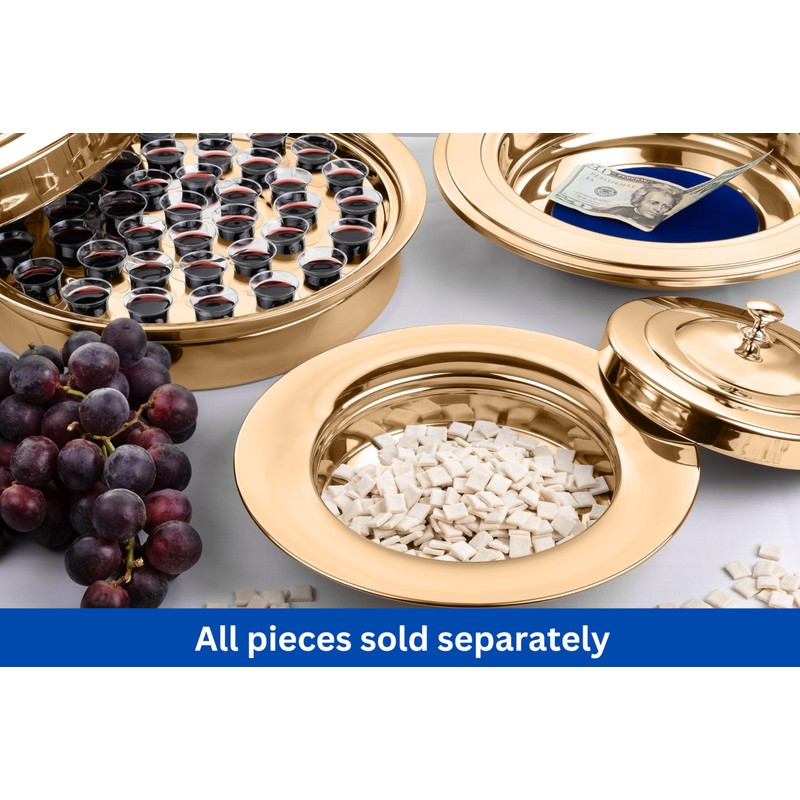Steadfast Selections - (Bread Tray Lid) Premium Gold Communion Trays