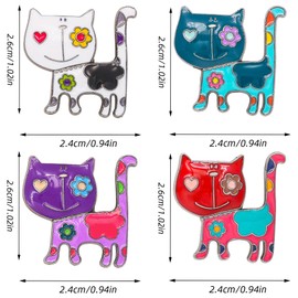 Vancy Utopia 4PCS Cartoon Brooch Pins for Women Gift Enamel Backpack Decoration Gifts