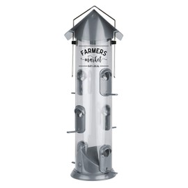 Wild Wings WWWMRS-Deco Farmhouse Deluxe Easy Clean Bird Feeder, Silver