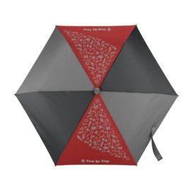Step by Step Magic Rain Effect Double Umbrella for Kids with Colour Changing Bag and Wrist Strap 1st to 4th Grade, red