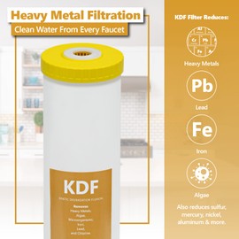Express Water FLTWH2045K Kinetic Degradation Fluxion – KDF Catalytic Carbon Large Capacity Water Filter – Whole House Heavy Metal Filtration – 4.5” x 20” inch, 1 Count (Pack of 1), White