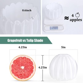 Shenmoyl Vintage Battery Operated Wall Sconce with Cute White Tulip Glass Lampshade Wireless Rechargeable Battery Powered Wall Light with Remote Control for Bedside Bedroom Doorway