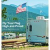 RV Flag Pole Holder for Ladder Mount Aluminum Flagpole Bracket