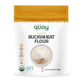 Quay Naturals Organic Buckwheat Flour, 2.5lbs | USA Grown, Gluten-Free, Non-GMO, Vegan