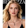ZENLUNANO Exquisite Black Cross Necklace for Men and Women, Cross