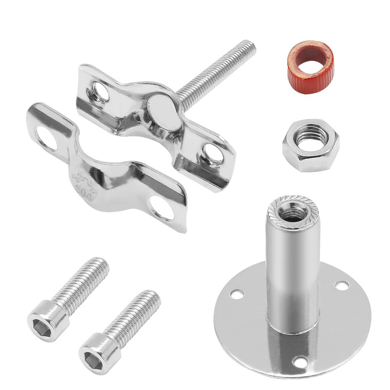 Kyuionty Wall & Ceiling Mount Pipe Support, Stainless Steel Adjustable