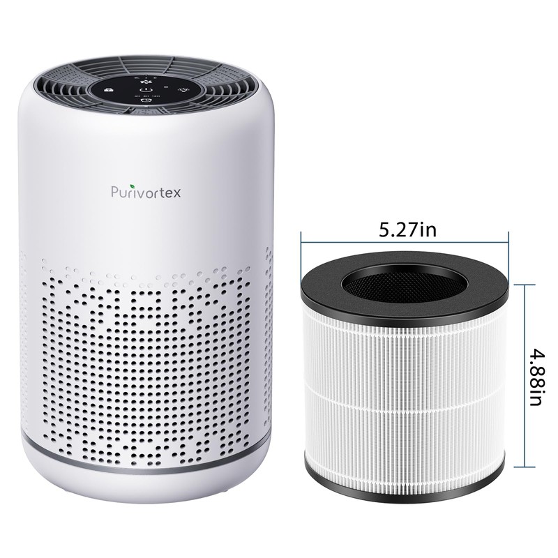 Purivortex AC300 Air Purifier Replacement Filter, 3-in-1 True HEPA with