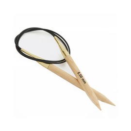 KnitPro KP35386 80 cm x 5 mm Basix Fixed Circular Needles, Birch
