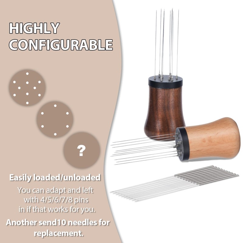 WDT Tool, Espresso Distribution Tools 10 +10 * 0.3mm Needles