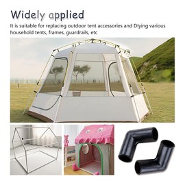 ZORZA 20Pcs 90° Corner Tent Connector 2 Way Plastic Canopy Parts and Accessories with 0.63" ID Essential Tent Frame Replacement Parts for Enhanced Stability