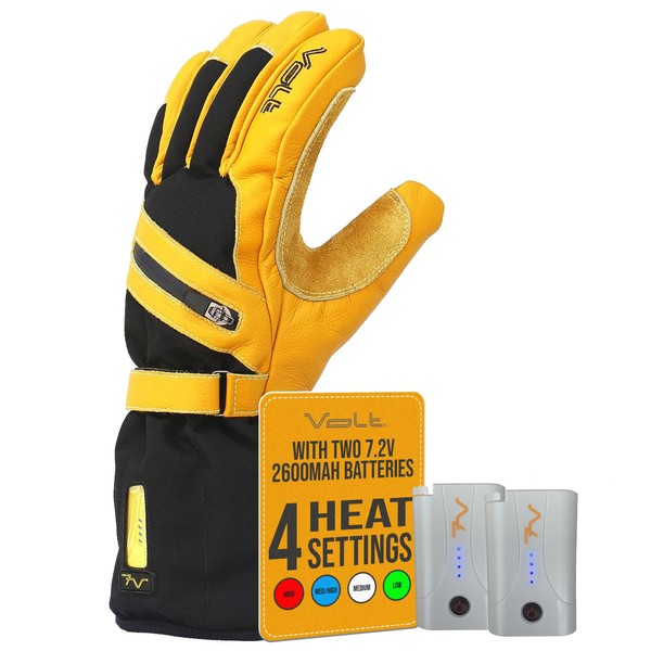 Volt Heated Leather Work Gloves - Rechargeable Battery Heated Working