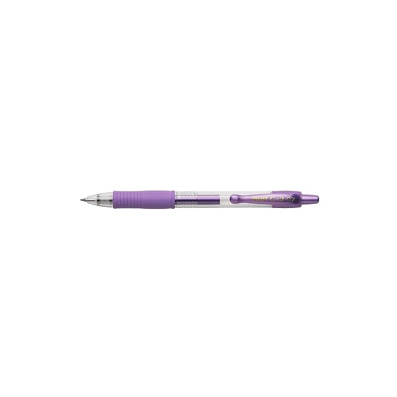 PILOT Pack of 3 G2 07 Metallic Purple Gel Ink