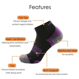 Happy Toes 3 Pairs Ankle Socks Men, Ankle Running Socks to Keep Dry Maintain Feet Comfortable and Anti-Odor for Men and Women to Enjoy Running, Walking, Hiking