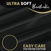 HOME ACE Black Flat Sheet King Size 254CM x 274CM,