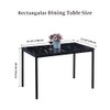 ROZHOME Rectangular Dining Table with Mable Effect MDF Board Top