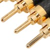 4Pcs Banana Plug Brass Gold Plated Black Carbon Fiber Shell