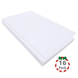 Jtnohx Felt for Crafts, 16 Pcs Felt Fabric, 7"×11.3" Stiff Felt Sheets, Craft Felt Square for Sewing (White)
