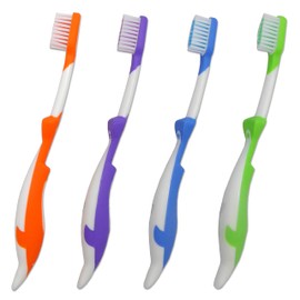 32 Childrens Toothbrushes ~ Bulk Packs Kids Manual Brushes (Dolphin)