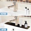 Sink Splash Guard Faucet Mat Black Gold Honeycomb Absorbent Fast