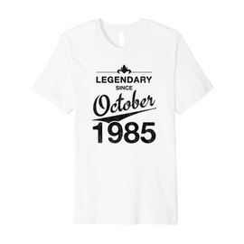 40th Birthday 40 Year Old Born in October 1985 Vintage Premium T-Shirt