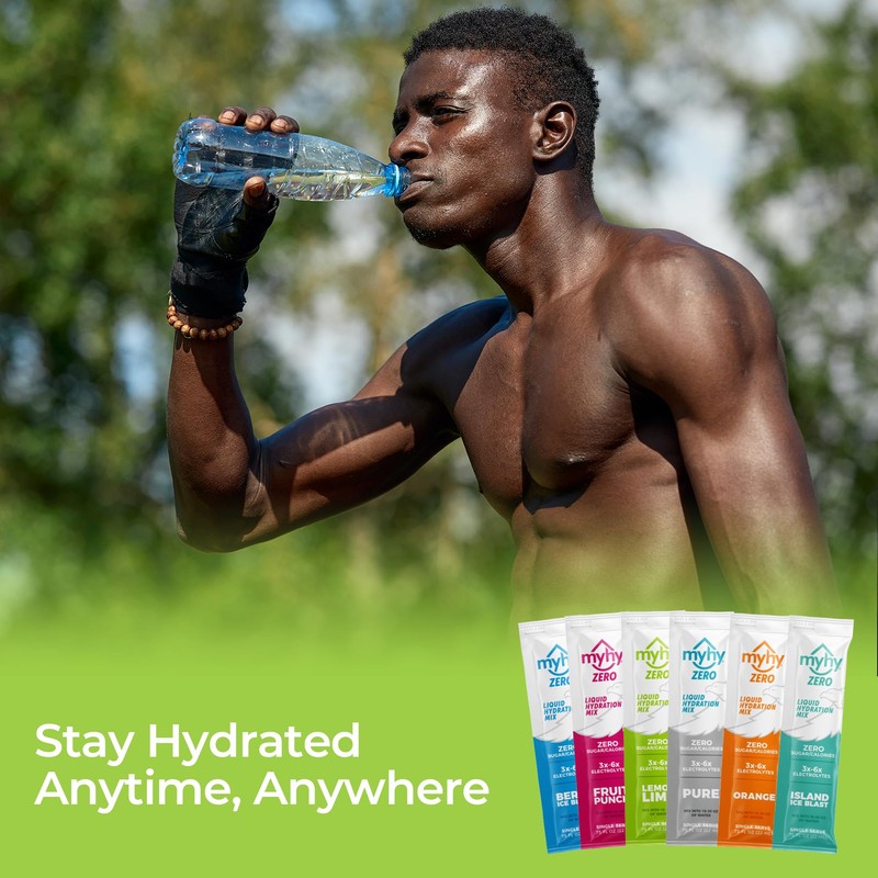 MyHy ZERO Liquid Hydration Packets - Electrolyte Drink Mix Packets,