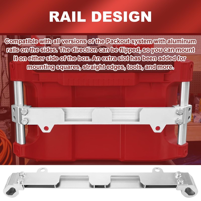 seork Tool Rail Mount Threaded Rails Fits for Milwaukee Packout