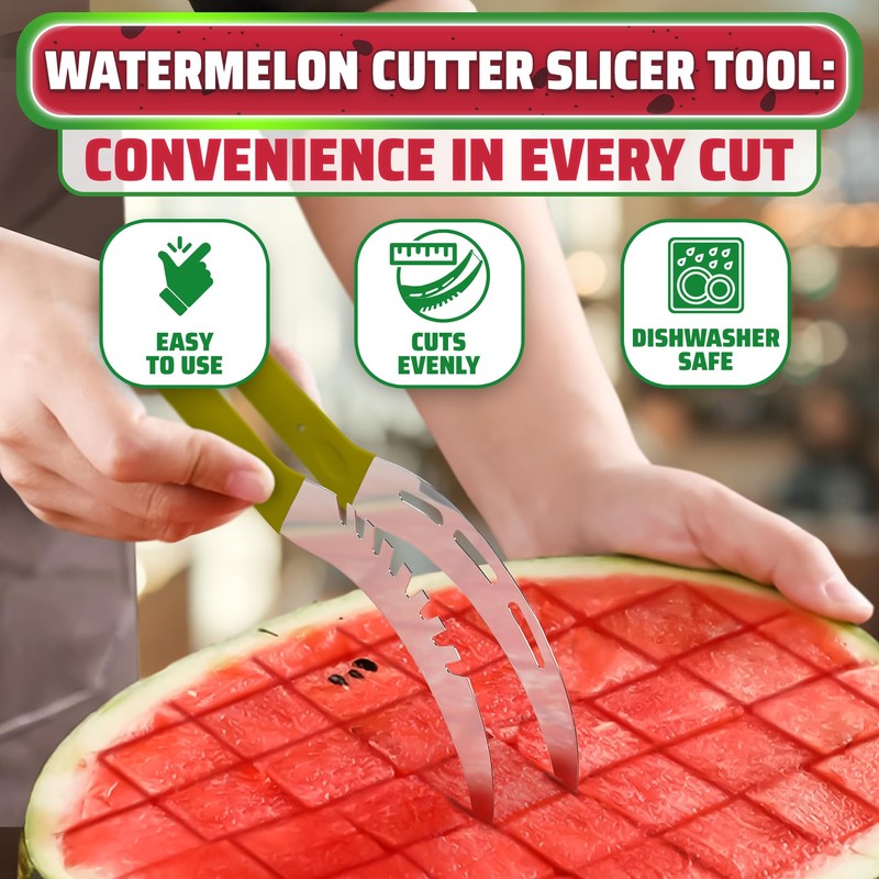 Watermelon Cutter Slicer Tool 9.05" x 1.5" – Stainless Steel