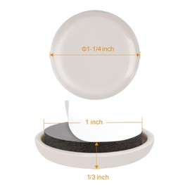 1-1/4" Upgraded Furniture Sliders for Carpet & Hardwood Floors