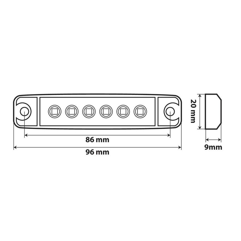 Lampa 97009 ambiance light 6 LED 12/24V S-15, amber
