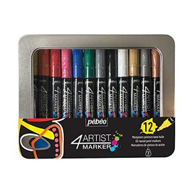 Pebeo 4Artist Metal Marker Set - 4mm, Set of 12
