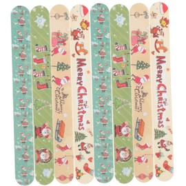 FRCOLOR 12pcs Christmas Nail Files for Manicure Pedicure Festive Grit Tools for Nail Art Lightweight Portable for Salon Use Home Grooming