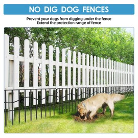 40ft(L) x 13in(H) Garden Animal Barrier Fence, 28panels No Dig Fences, Small Dog Fence Barrier, Animal Barrier Rabbit Fencing Rustproof Metal Decorative Border for Outdoor Garden