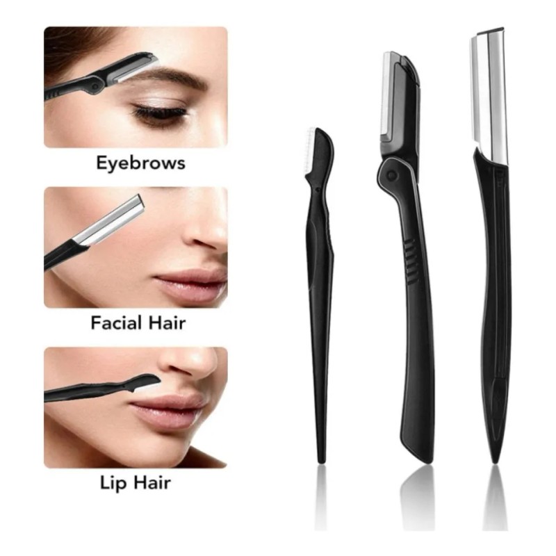 12 Uds Herramientas Para Cejas Pinzas Tijeras De Recorte