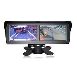 OBEST 4.3-inch Twin Monitor, 4 Systems, Video Input, Automatic Switching, 2 Screens, On-Dash Monitor, Sub-Monitor, Back Camera, Custom, 12V/24V