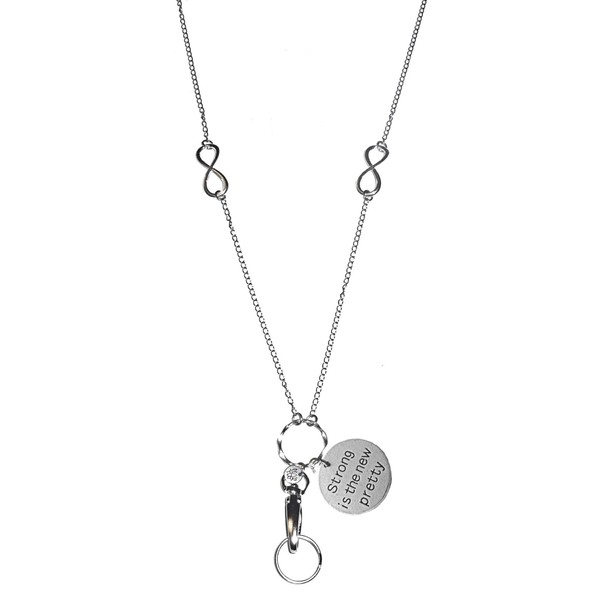 Message Inspirational Charm, Made in USA, Fashion Lanyard, Women's Super