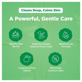 Cat & Dog Seasonal Itch Relief Shampoo, for Allergies, Itching, Skin and Coat Supplement, Helps Shedding, Hot Spots, Deodorizing Dog Shampoo & Grooming Supplies,16oz