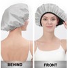 Lined Shower Caps, Triple Layer Large Shower Cap for Women,
