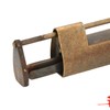 Brass Antique Padlock Spacing 5.9cm Exquisite Rustproof Chinese Old Style