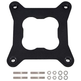 Atesilor 9265 Square Bore Carburetor Heat Insulator Gasket Spacer with Mounting Stud Kit Compatible with Edelbrock Performer Series Carburetors & Open Plenum Manifolds, for Holley 4150 Rebuild Kit