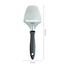 Fiskars Essential 1065587 Cheese Slicer with Stainless Steel Blade, Plastic/Stainless Steel, Length: 21.5 cm, Black/Silver