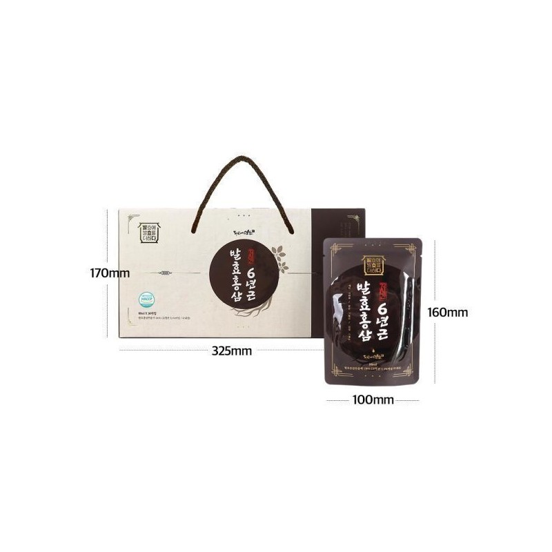6년근 발효 홍삼 80ml 30포(시음용 5포 추가 증정) 6-Year-Old Fermented