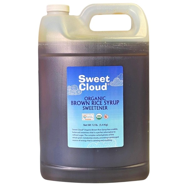 Sweet Cloud Organic Brown Rice Syrup (ssal-jecheong) Kosher, Organic, Vegan, Corn Syrup, Honey Substitute, 1 Gallon